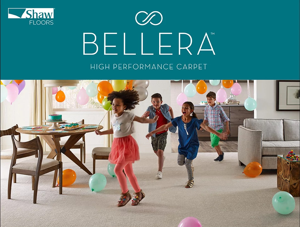 Bellera Carpet promo image of kids birthday party from Perkins Carpet Co in Conroe, TX